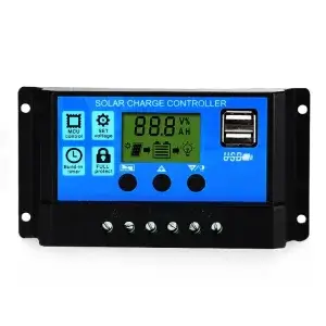 Regulator Controler Solar Smart PWM 10A 12V24V, 2x USB, LCD